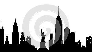 New York city skyline vector isolated