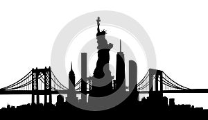 New York City skyline vector