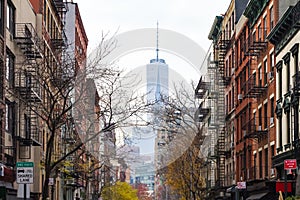 New York City street scene in the SoHo neighborhood of Manhattan photo