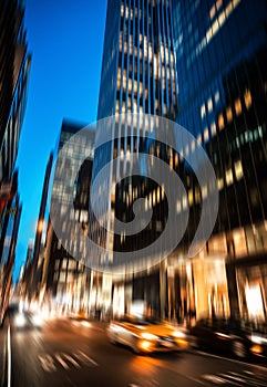 New York City streets at night