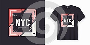 New York City stylish t-shirt and apparel abstract design