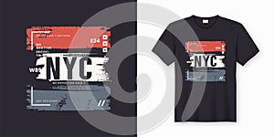 New York City stylish t-shirt and apparel abstract design photo