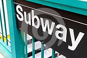 New York city subway sign