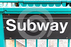 New York city subway sign