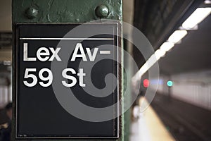 New York City subway sign