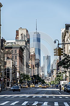 New York City Taxi Streets USA Big Apple Skyline