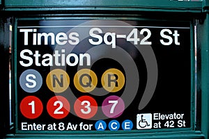 New York City Times Square Subway