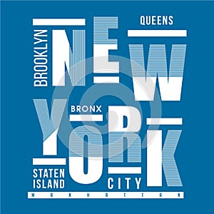 NEW YORK CITY TYPOGRAPHY GRAPHIC T SHIRT DESIGN