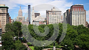New york city union square high view 4k time lapse from usa