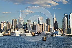The New York City Uptown skyline at the afternoon photo