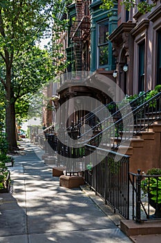 New York, City / USA - JUL 10 2018: Old Buildings of Brooklyn H