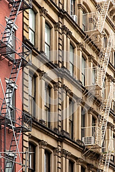 New York City / USA - JUN 27 2018: Old colorful classic building