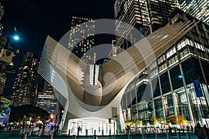 New York City, USA - Oct, 2022: People shopping in Westfield World Trade Center in Manhattan photo