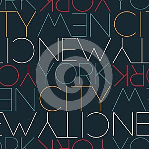 New York City, USA seamless pattern