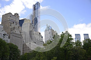 New York City USA Skyline central Park trees 2