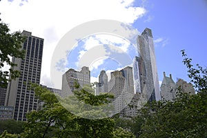 New York City USA Skyline central Park trees 3