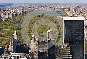 New York city view from above