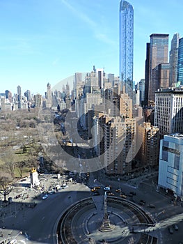 New York cityscape at Columbus Circle, NYC.
