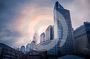 New York Cityscapes from Battery Park, Manhattan, New York, USA photo