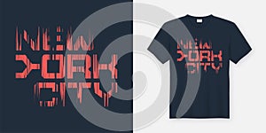 New York Cty t-shirt and apparel design, typography, print, vector illustration.