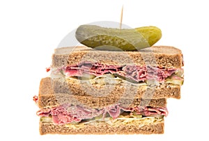 New York deli pastrami sandwich photo
