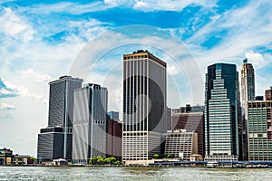 new york downtown architecture city skyscraper of manhattan with modern skyscraper cityscape in midtown