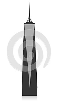 New york freedom tower vector