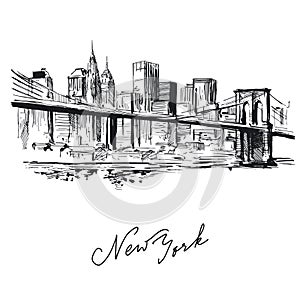 New york - hand drawn metropolis