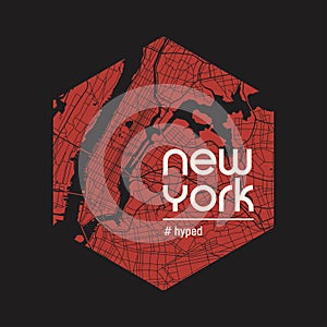 New York hyped t-shirt and apparel vector design, print, typogra photo