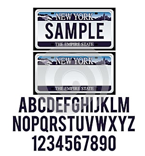 New York License Plate photo