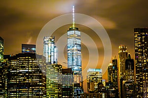 New York Manhattan night view