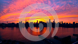 New York - Manhattan sunset view from Long Island City