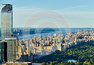 New York. Manhattan. United States. Aerial view of Upper West Side