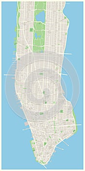 New York Map - Lower and Mid Manhattan. photo