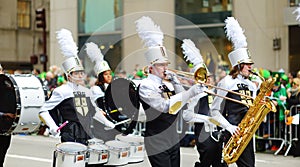 NEW YORK - MARCH 17, 2015: The annual St. Patrick`s Day Parade along fifth Avenue in New York City