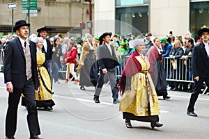 NEW YORK - MARCH 17, 2015: The annual St. Patrick`s Day Parade along fifth Avenue in New York City