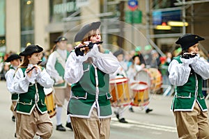 NEW YORK - MARCH 17, 2015: The annual St. Patrick`s Day Parade along fifth Avenue in New York City