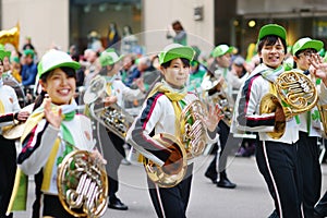 NEW YORK - MARCH 17, 2015: The annual St. Patrick`s Day Parade along fifth Avenue in New York City