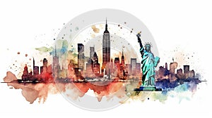 New York New York illustration - made with Generative AI tools