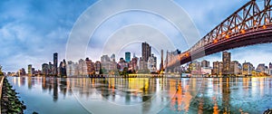 New York, New York, USA with Queensboro Bridge