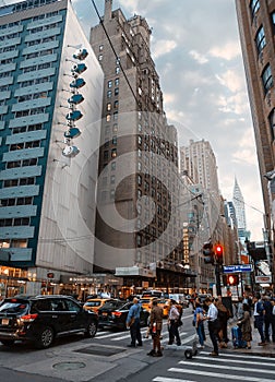 New York and New Yorkers. Manhattan street scene