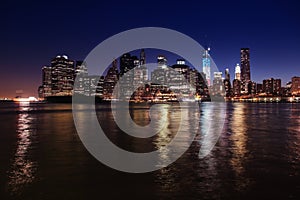 New York night skyline