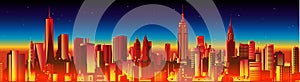 New York night skyline