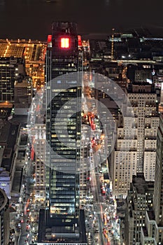 New York night view panorama