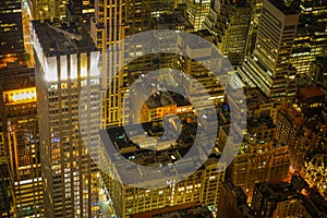 New York night view visible from the Empire State Building