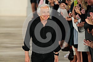 NEW YORK, NY - SEPTEMBER 11: Designer Ralph Lauren greets the audience