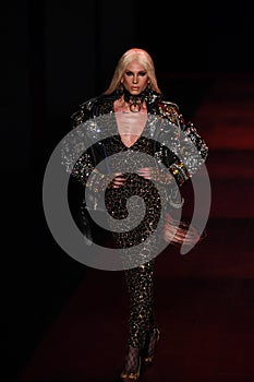 Phillippe Blond walks the runway for The Blonds fashion show