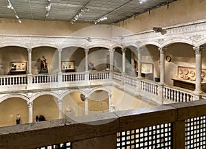 Interior view of the historic Metropolitan Museum of Art of New York City, colloqui.ally