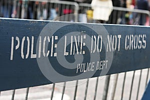 New York police picket fence