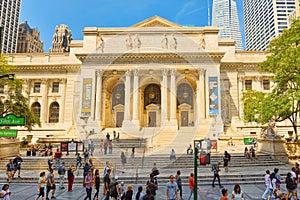 New York Public Library Main Branch in Bryant Park. USA.